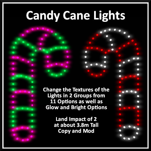 Second Life Marketplace Ever Green Candy Cane Lights